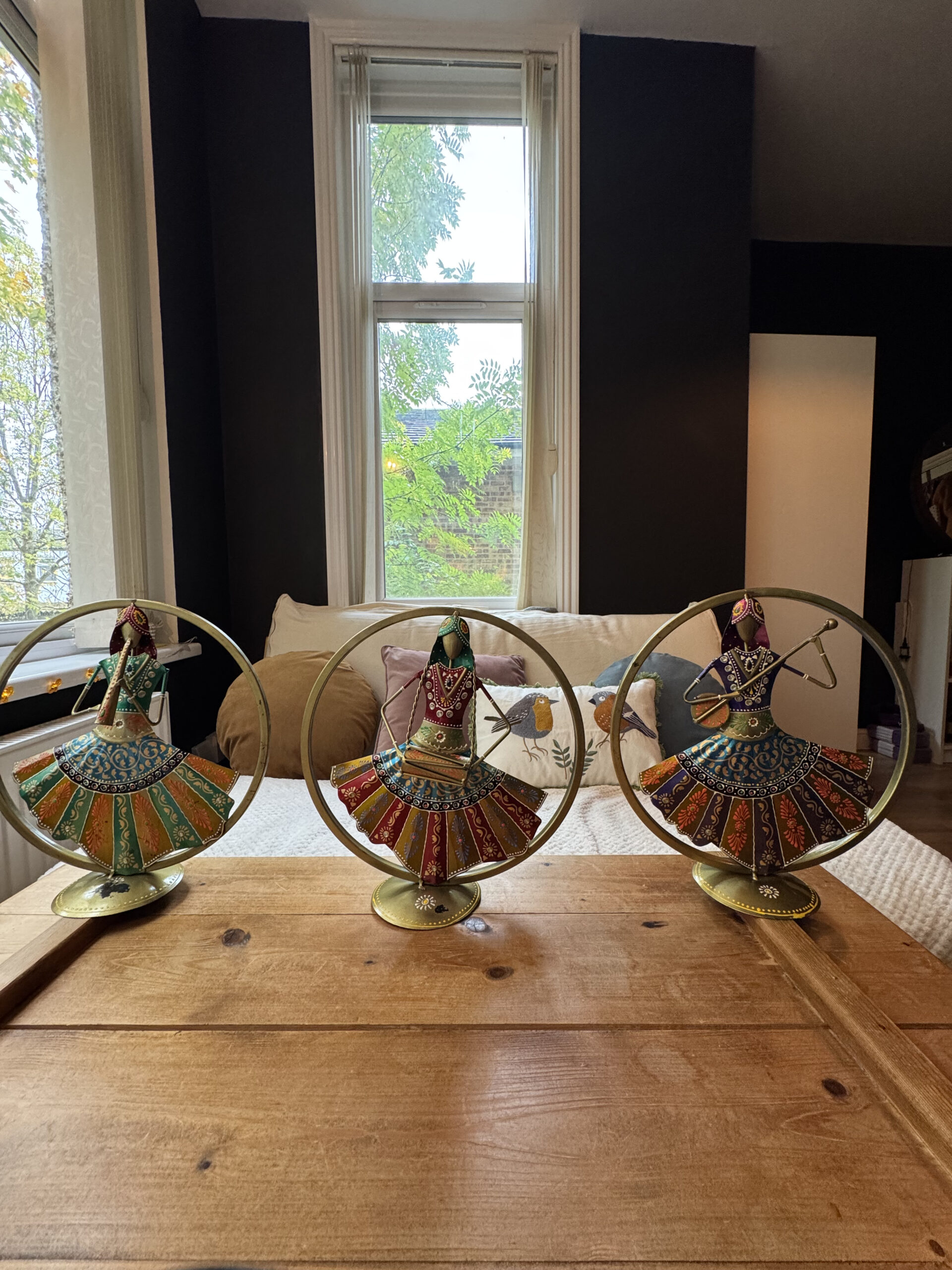 Rajasthani Dancing Diva Trio - Boho Folk Art Collection