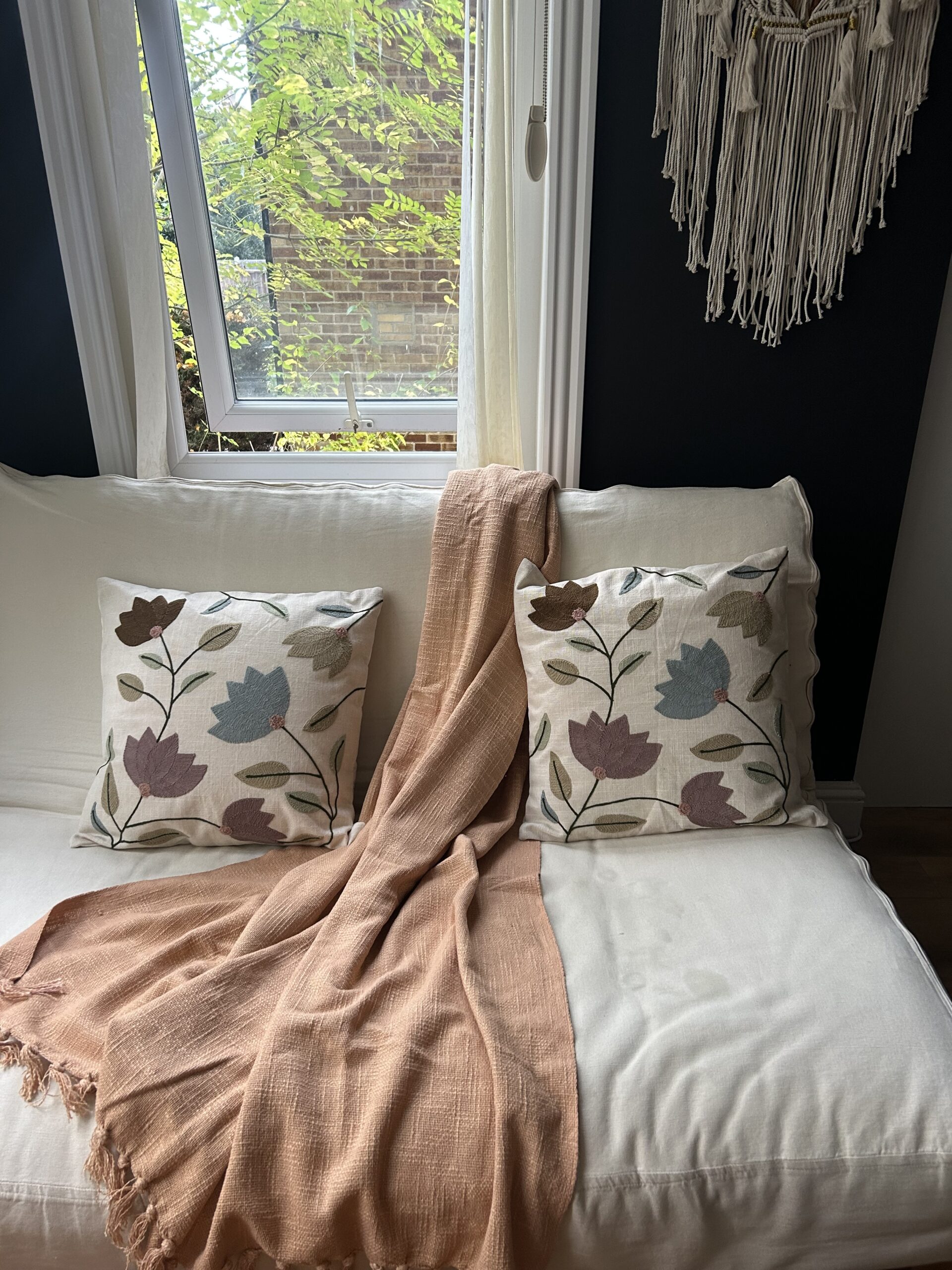 Modern Tulip Machine Embroidered Cushion Cover - Image 6