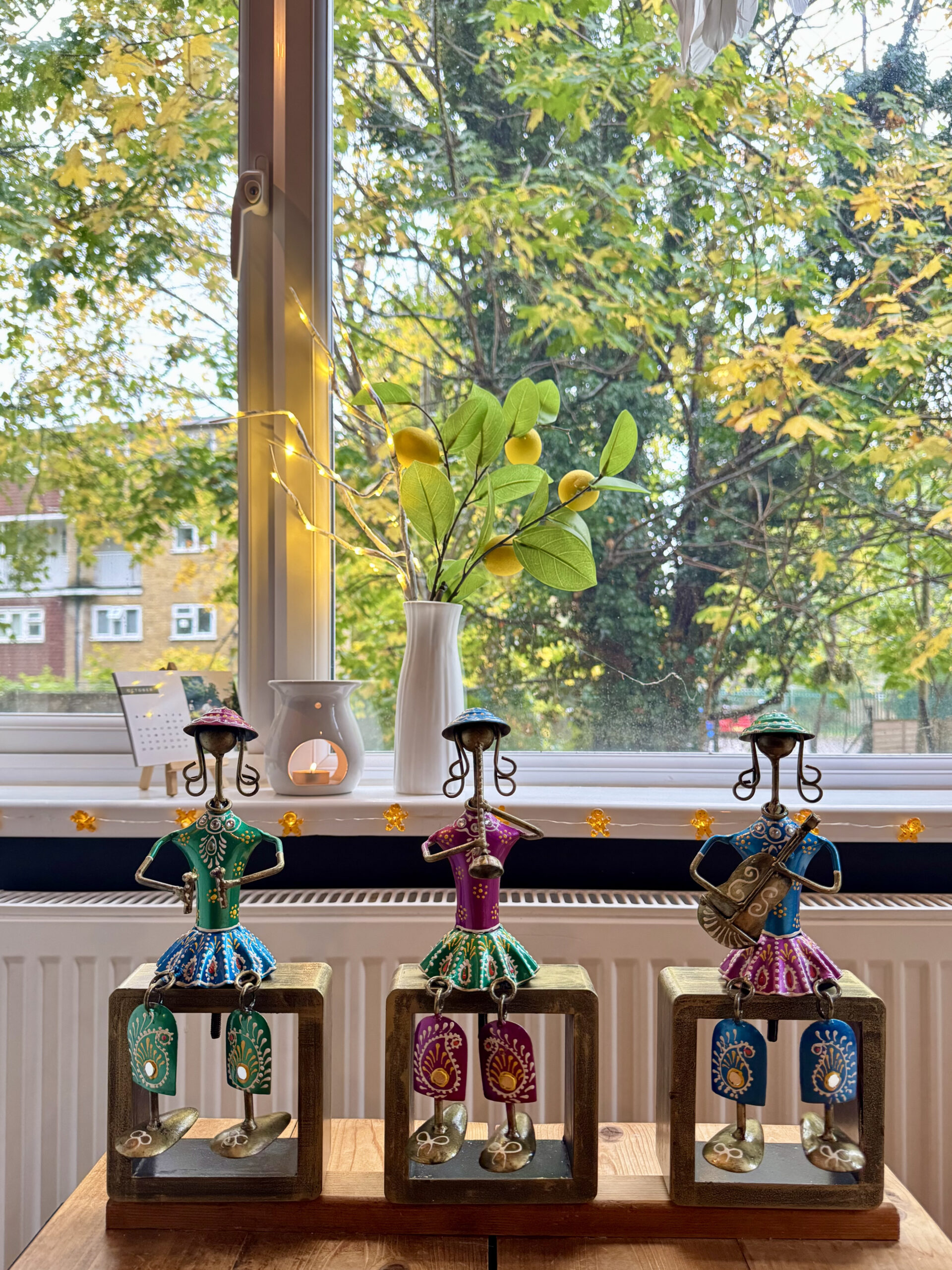 Handmade Indian Musician Art Pieces - Ethnic Boho Home Decor