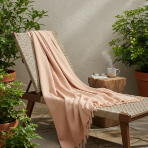 Handwoven Jaipur Sun-dyed Cotton Throw Blanket